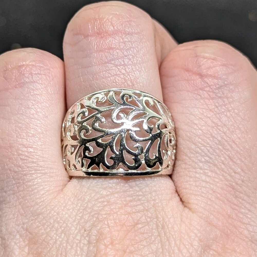 Filigree size 7 sterling ring